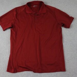 Nike Golf Polo Shirt Mens Large Dri-Fit Tour Performance Red Short Sleeve
